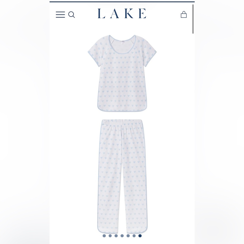 New Without tags blue heart Lake Pjs size L